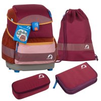 Finkid Schulranzen Set Buddy Eko Sport Berry Mix 4 tlg