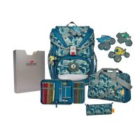 DerDieDas Schulrucksack Ergoflex Monster Truck 5 tlg.