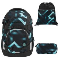 Coocazoo Schulrucksack Mate Laser Lights 3 tlg-1