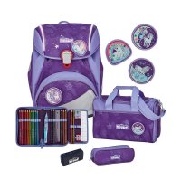 Scout Schulranzen Alpha Safety Light Lila Luna 5 tlg.