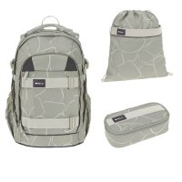 Lässig Schulrucksack Bold Curve Grün 3 tlg