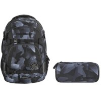 Coocazoo Schulrucksack Mate Grey Rocks 2 tlg