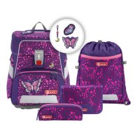 Step by Step Schulranzen Space Shine Butterfly Night 5 tlg.