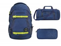 Coocazoo Schulrucksack Mate Blue Bash 3 tlg.