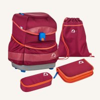 finkid schulranzen set buddy 4tlg beet red chili