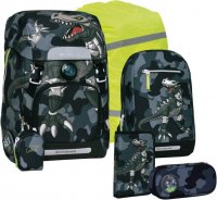 Beckmann Schulranzen Classic Camo Rex 6 tlg. 22 Liter