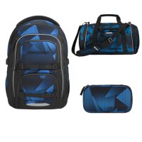Coocazoo Schulrucksack Porter Electric Ice 3 tlg
