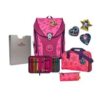 DerDieDas Schulranzen Ergoflex Max Superflash Neon Star 5 tlg.